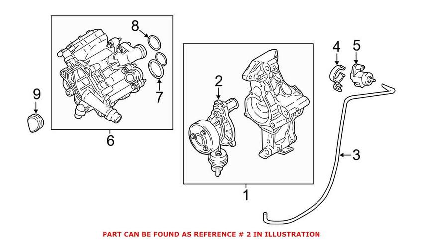 BMW Engine Water Pump - Front 11518638026